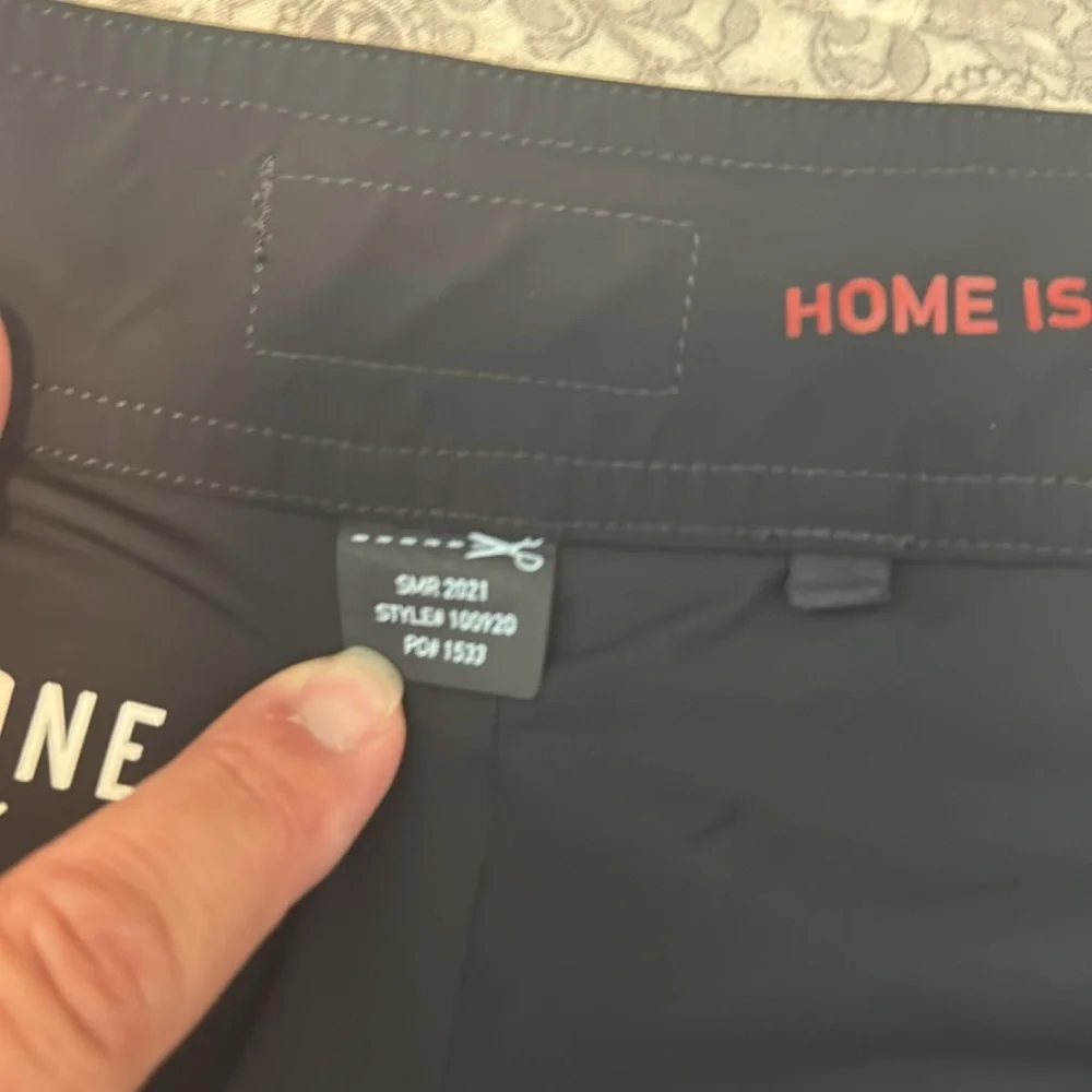 Rhone XXX Men's Black Velcro Drawstring Shorts Size 35 RN 141364